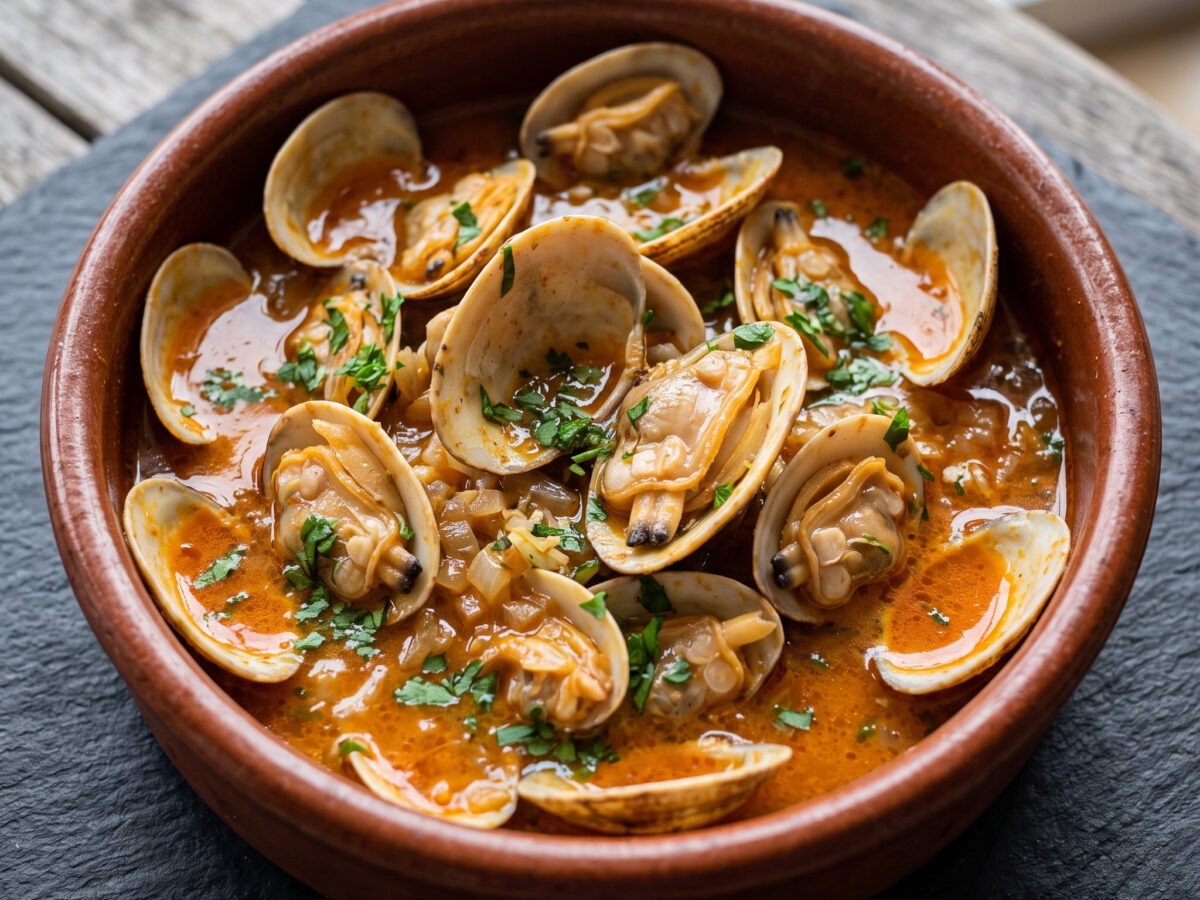 Almejas a la marinera: Galiciens Muscheln in Weißweinsauce