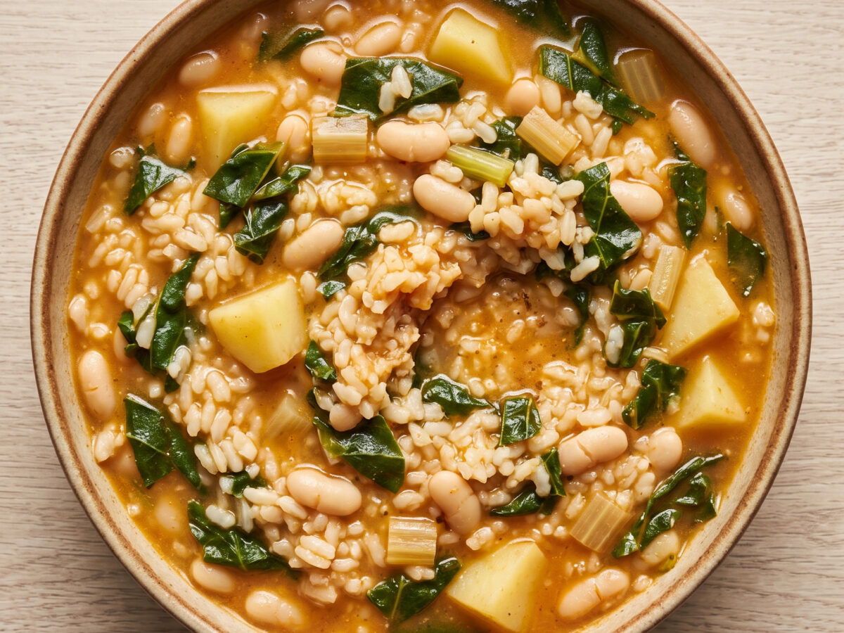 Arròs amb bledes – suppiger Reis mit Mangold