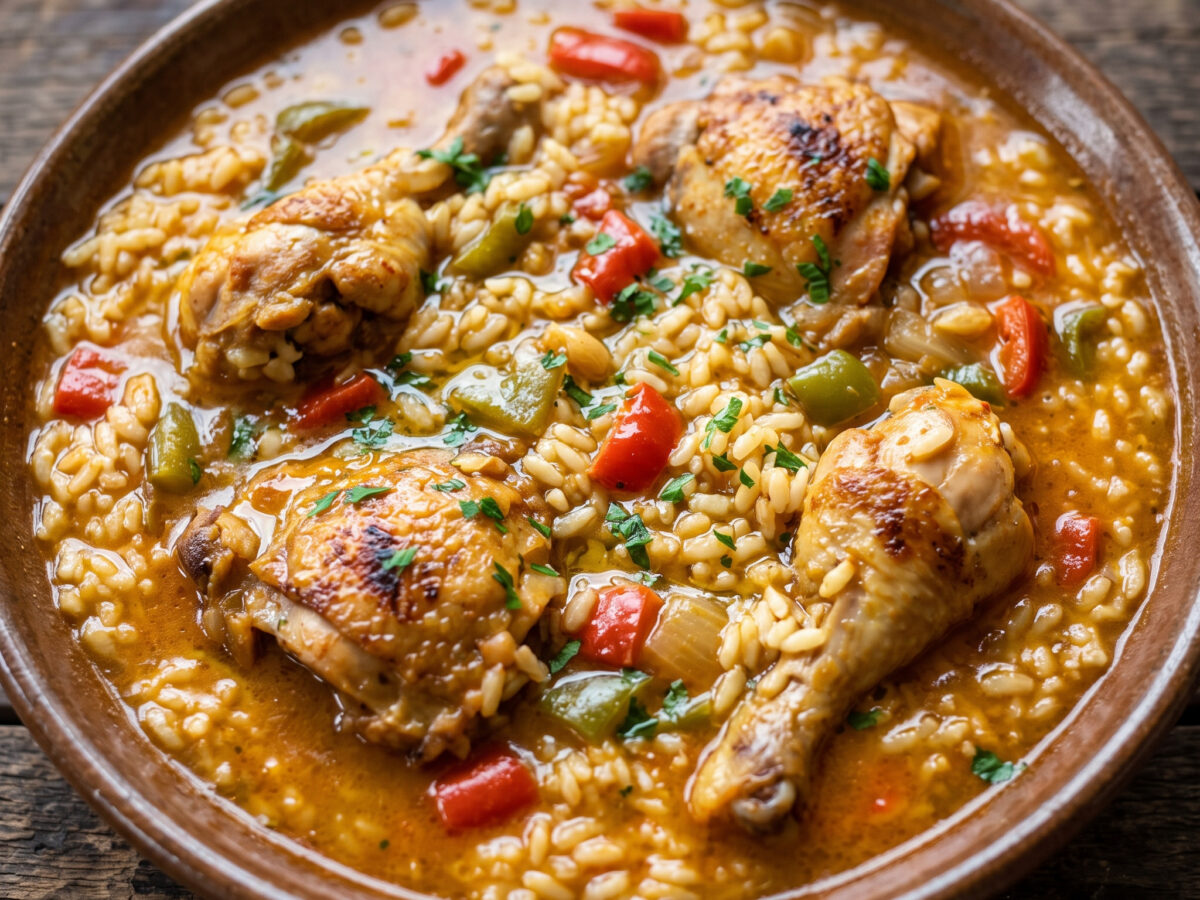 Arroz caldoso con pollo