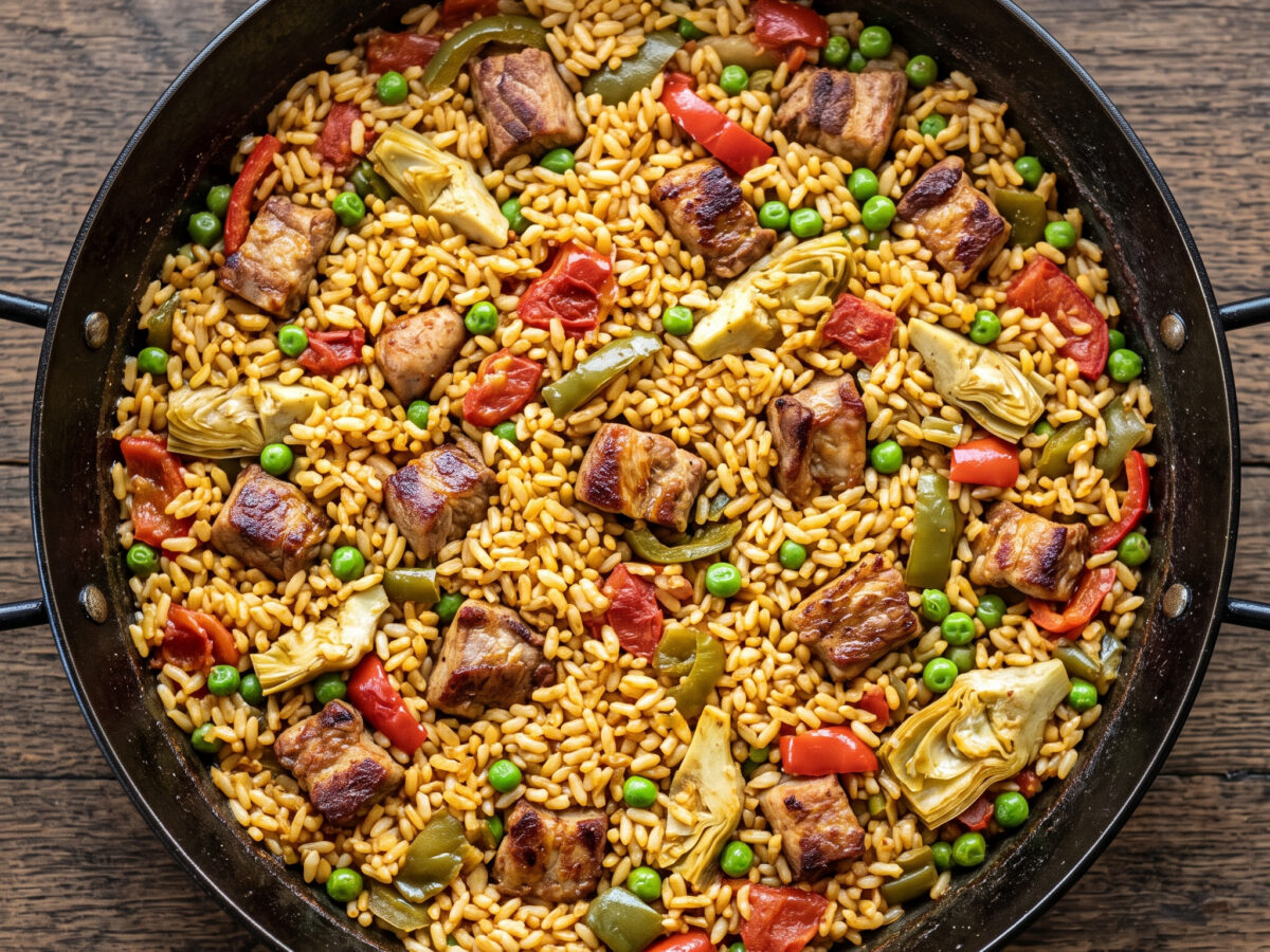 Arroz campero: Andalusischer Reis mit Schweinefleisch