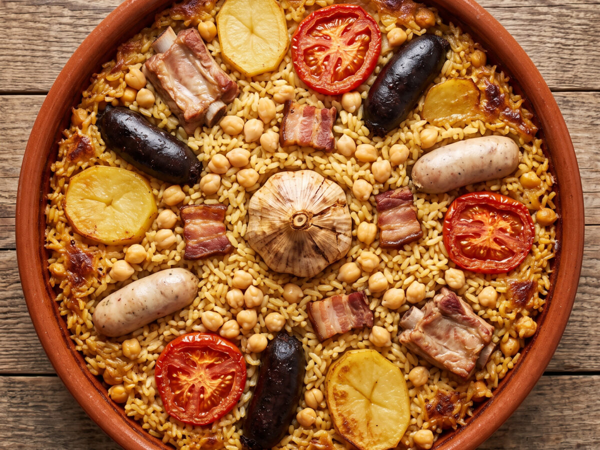 Arroz de cocido gallego al horno