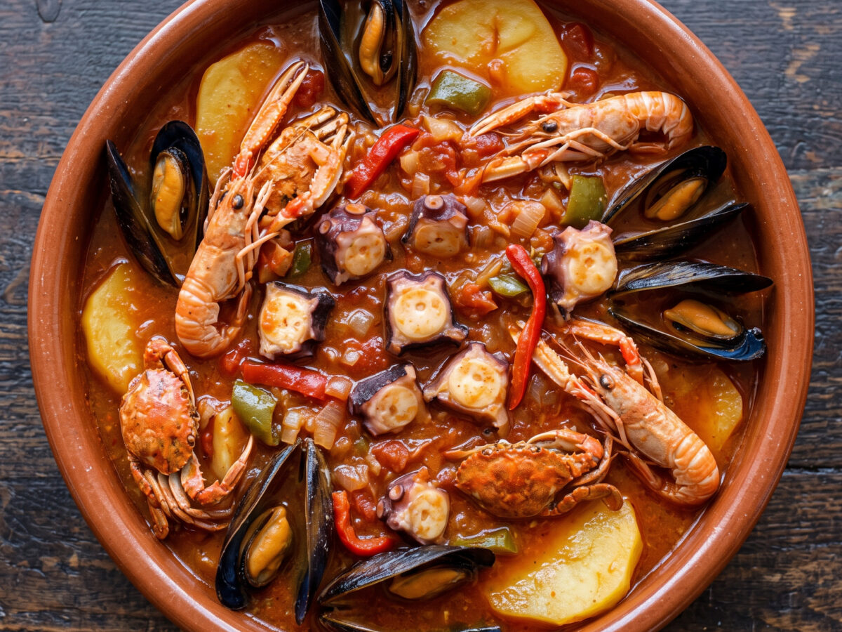 Pulpo amariscado aus Asturien