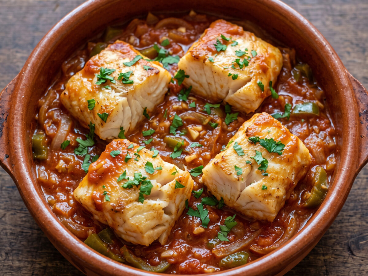 Bacalao con tomate: Kabeljau in Tomatensauce