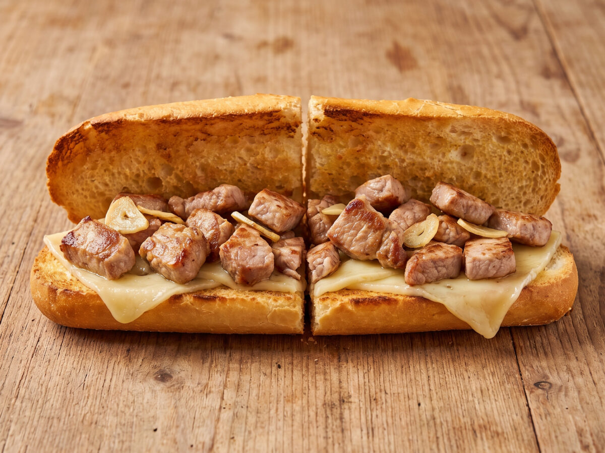 Bocadillo de raxo al queso