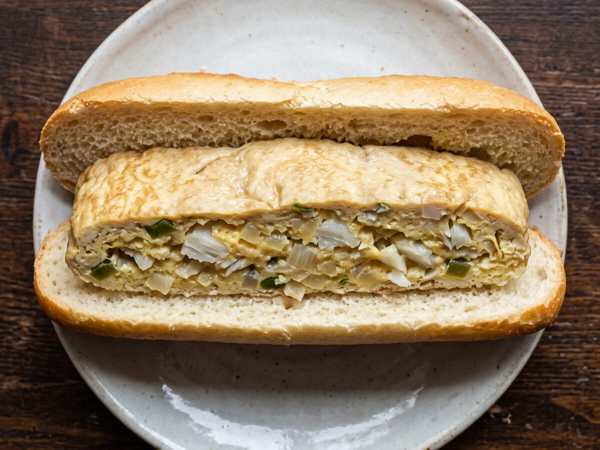 Bocadillo de tortilla de bacalao aus dem Baskenland