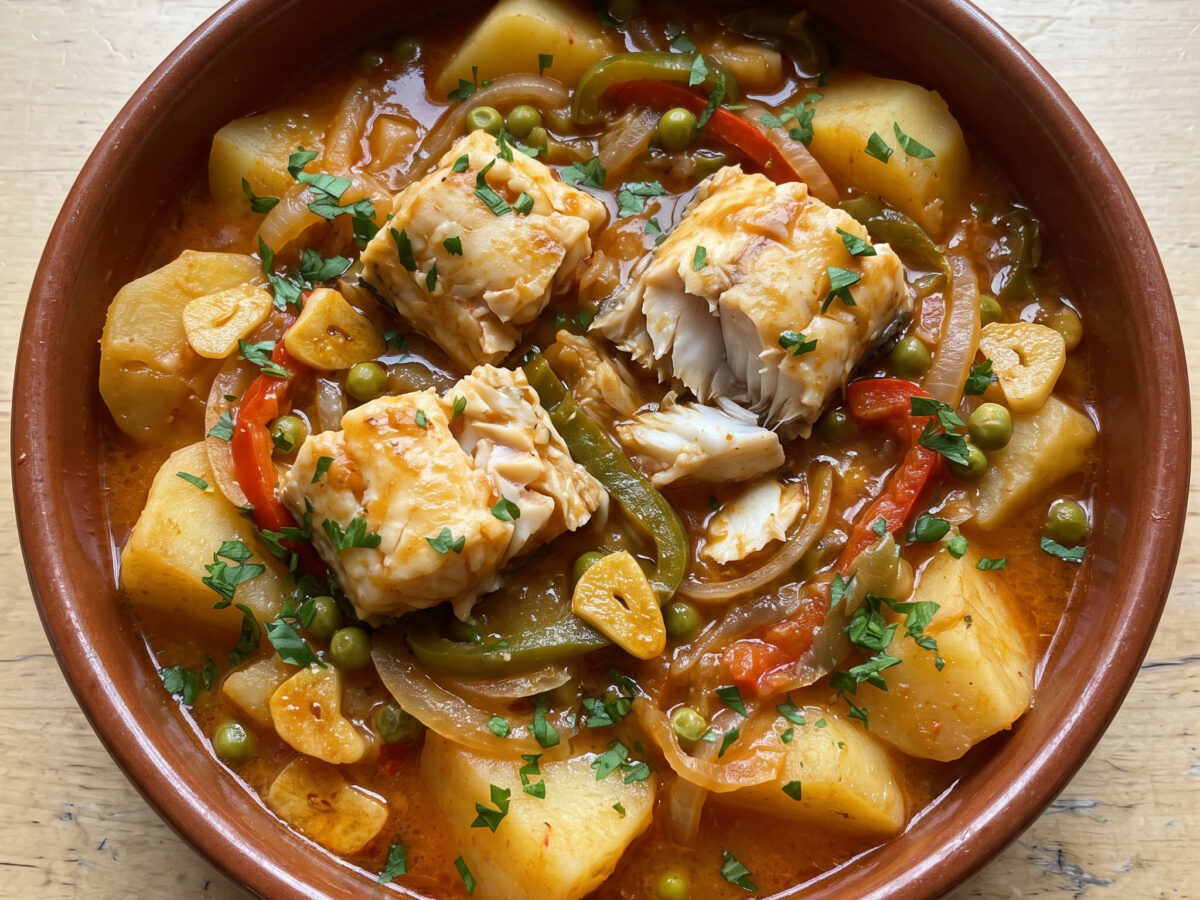 Caldeirada de pescada: Galicischer Fischguintopf mit Ajada