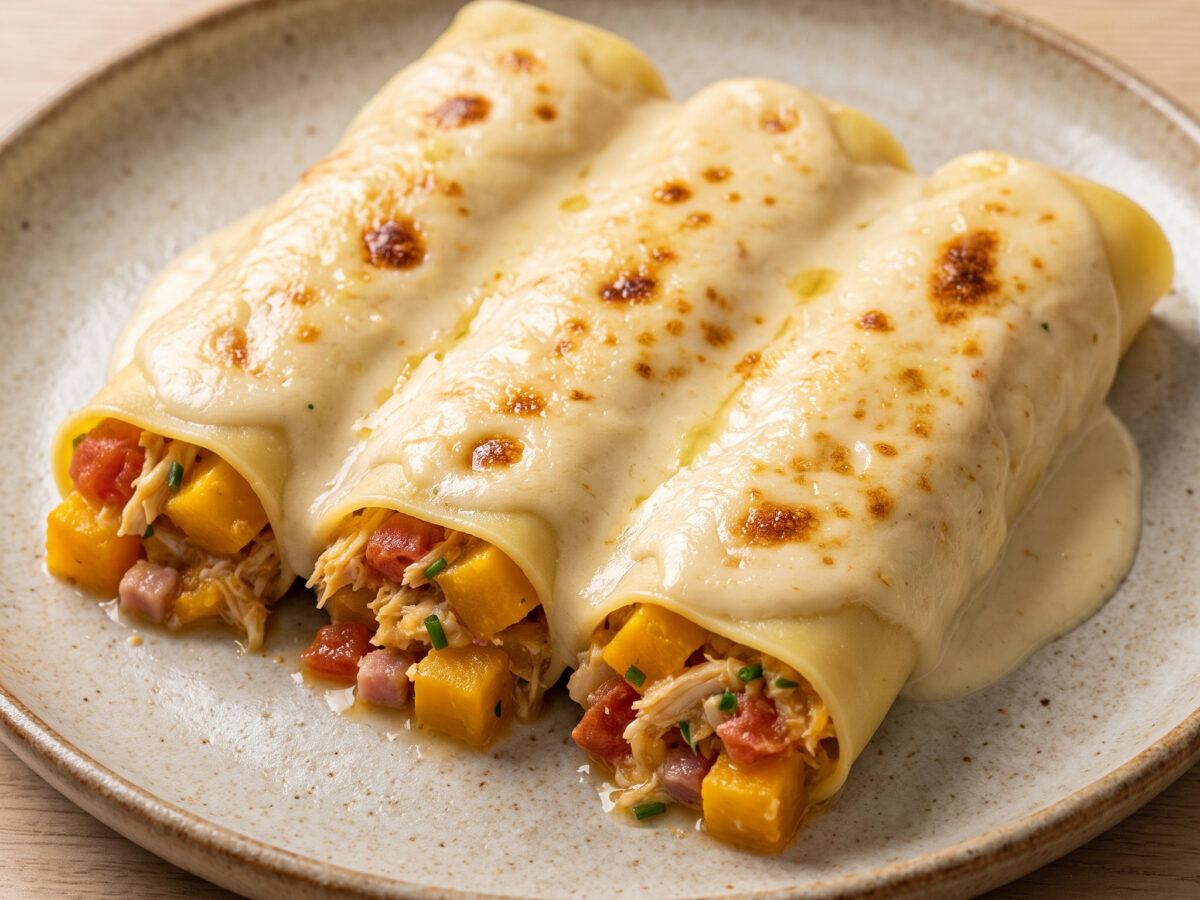 Canelones de calabaza con txangurro aus dem Baskenland