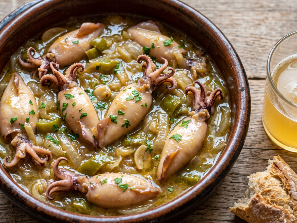 Chipirones afogaos mit asturischer Sidra