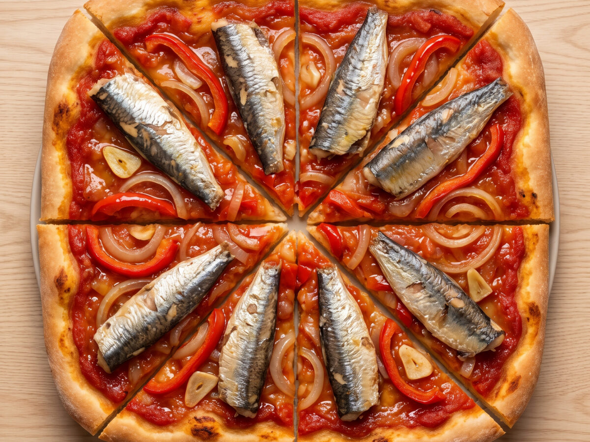 Coca de sardinas aus Andalusien