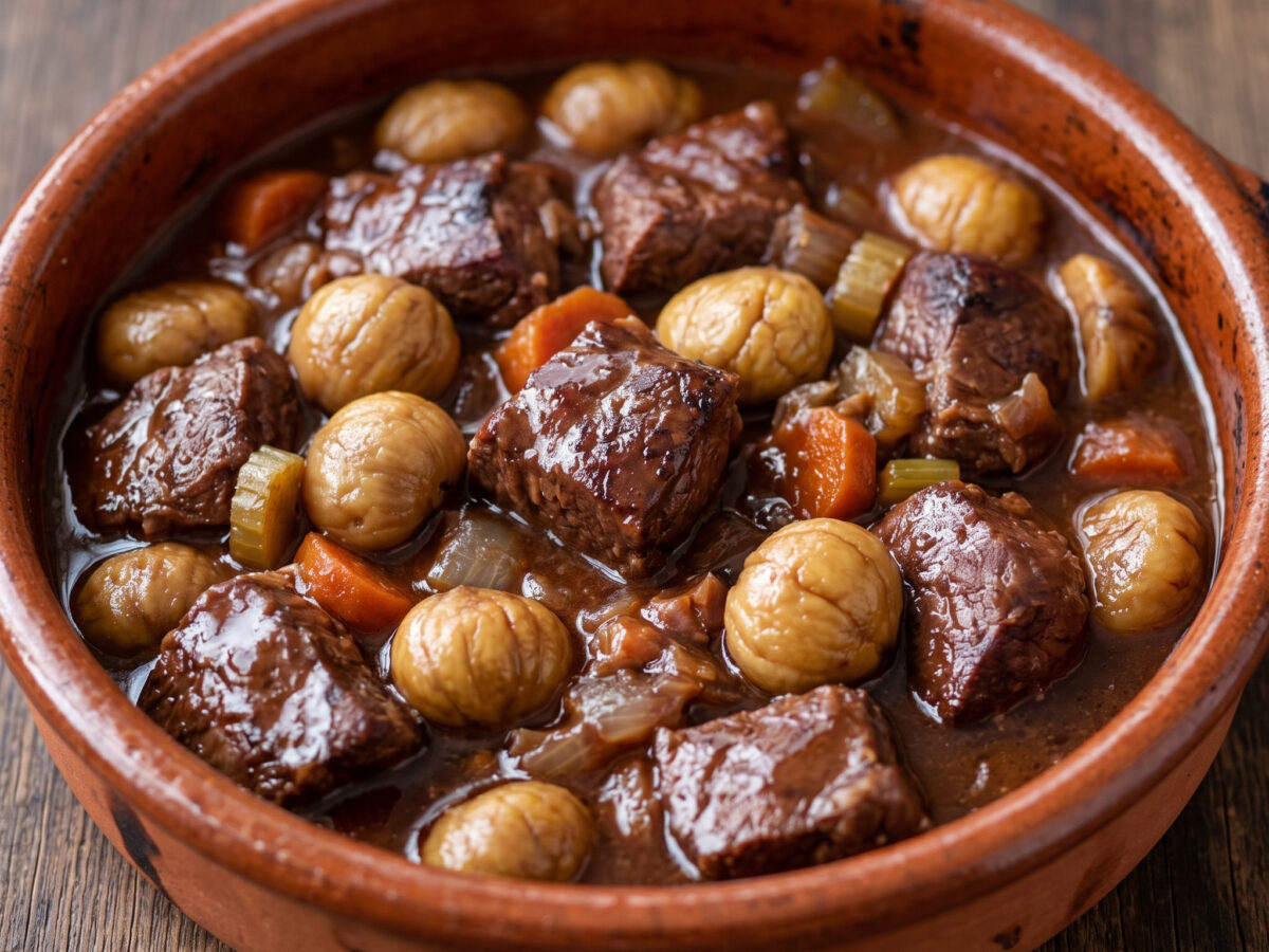 Corzo con castañas aus Galicien