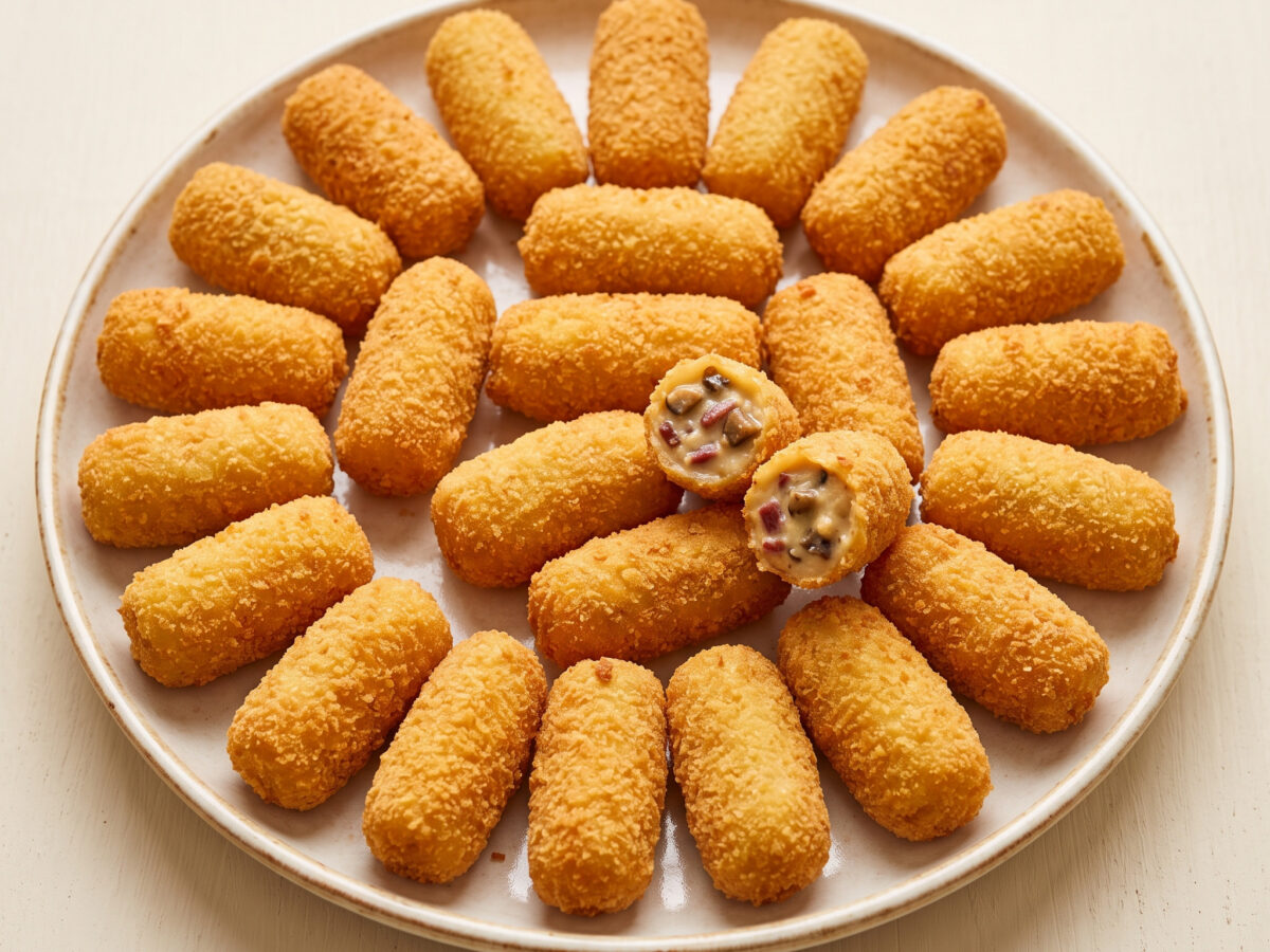 Croquetas de cecina y boletus
