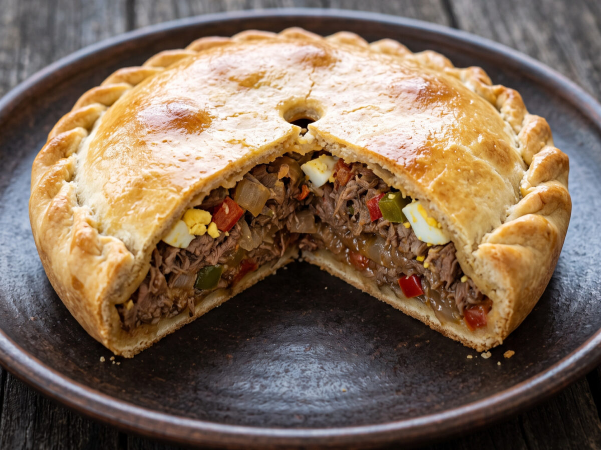 Empanada de carne gobernada aus Asturien