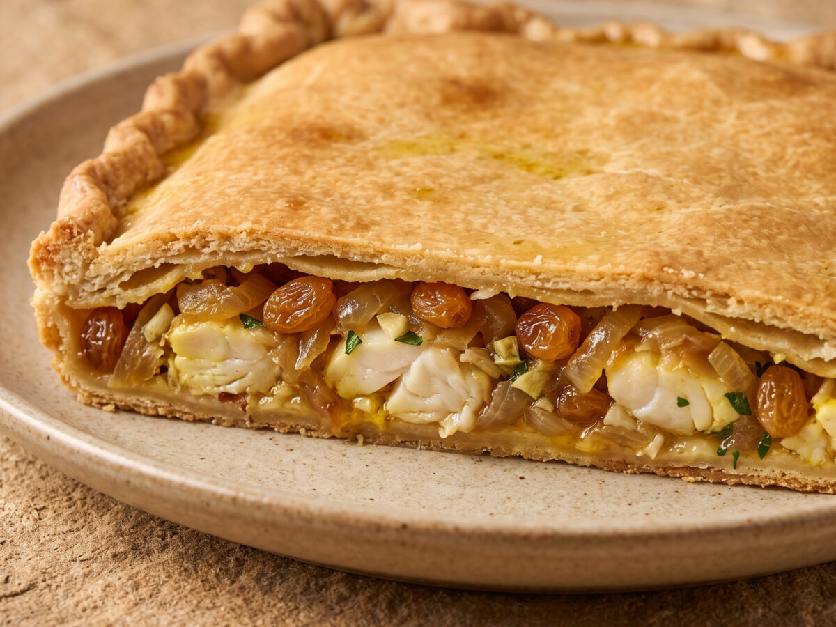 Empanada de kokotxas de bacalao