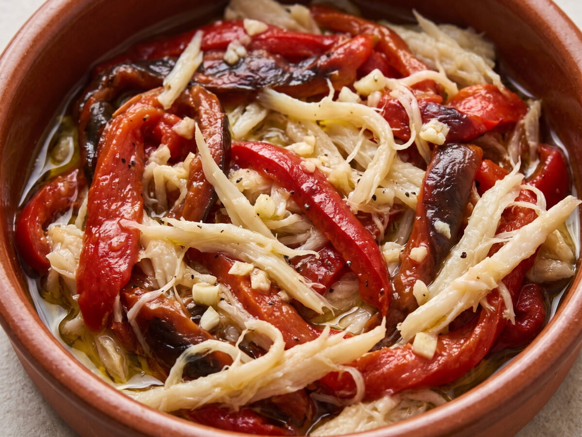 Esgarraet: Bacalao mit gerösteter Paprika