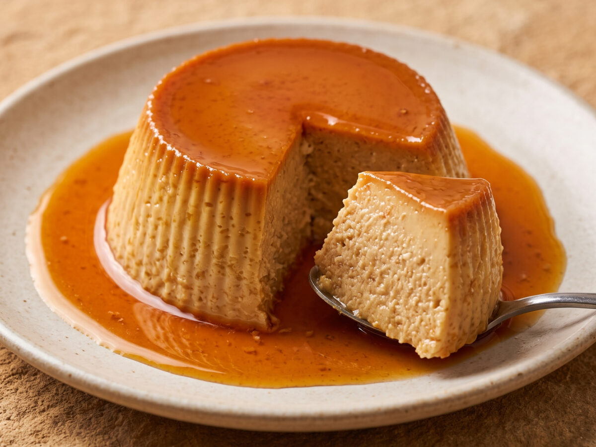 Flan de turrón de Jijona