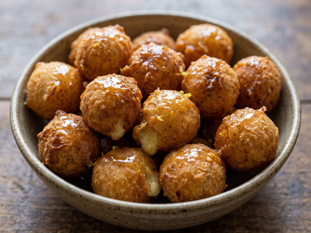Goldbraune Käsebällchen von den Kanaren