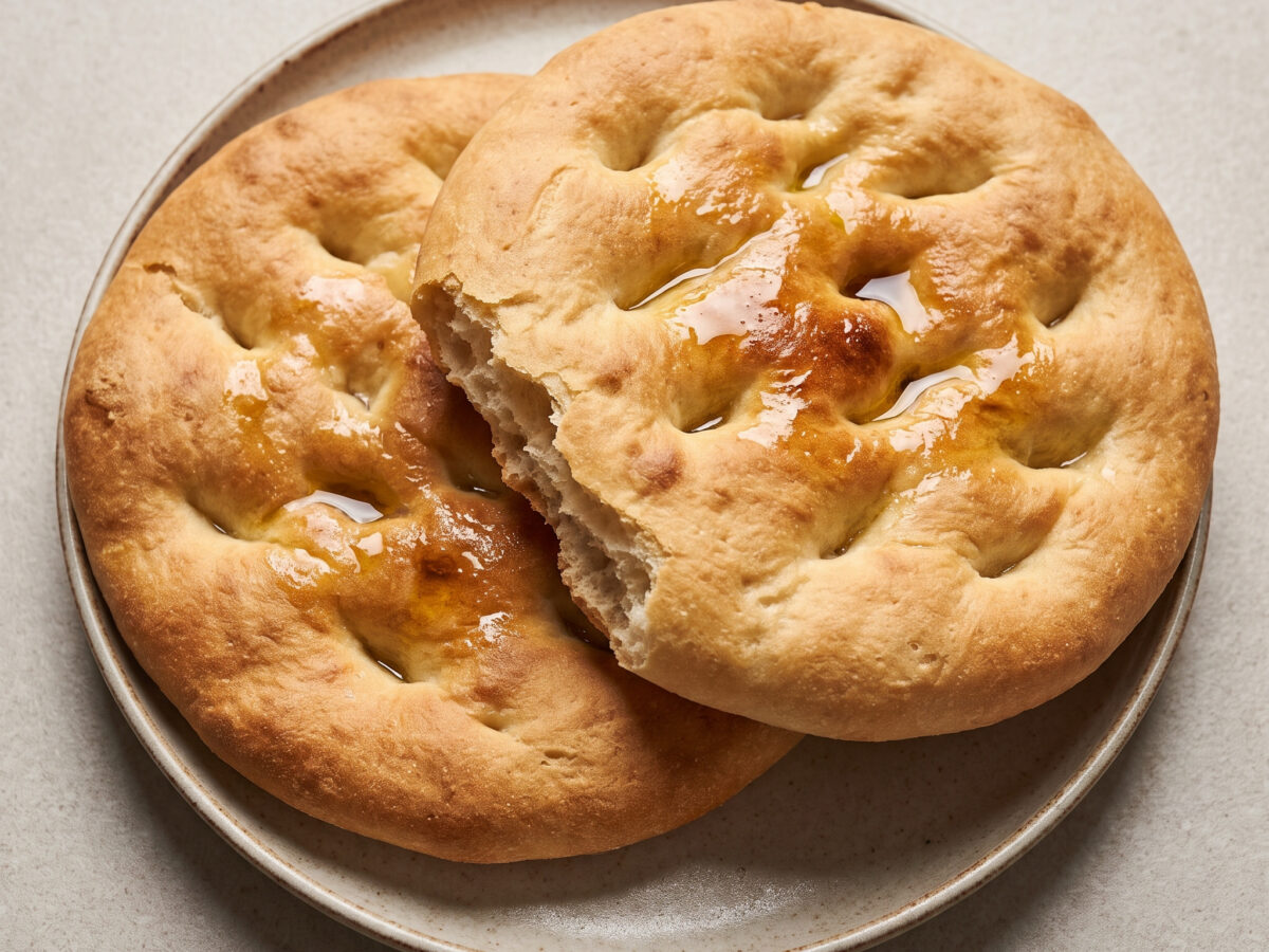 Goldbraune Torta mit Olivenöl