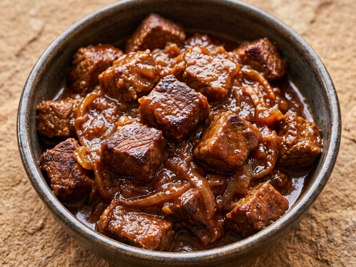 Guiso de ternera agridulce aus der Comunitat Valenciana