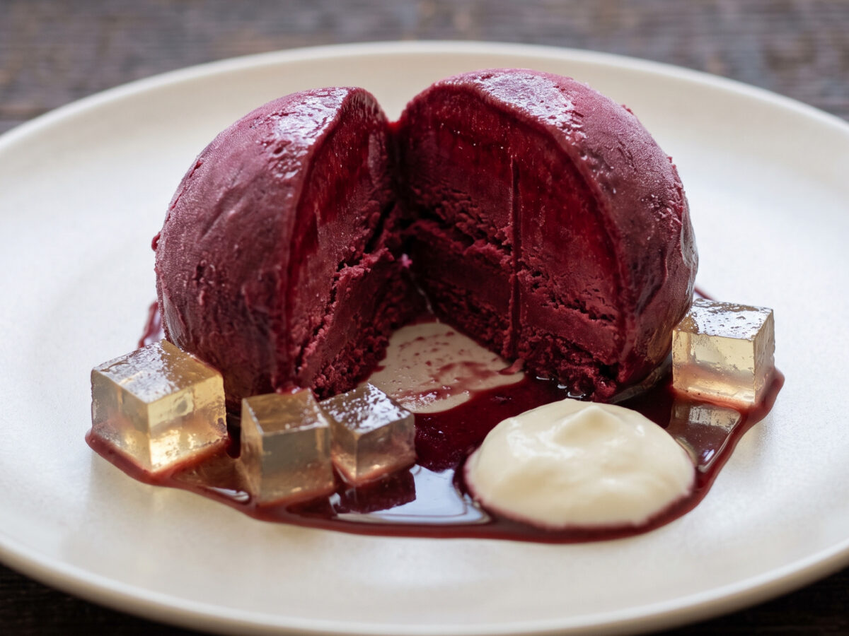 Helado de vino tinto de Valtiendas