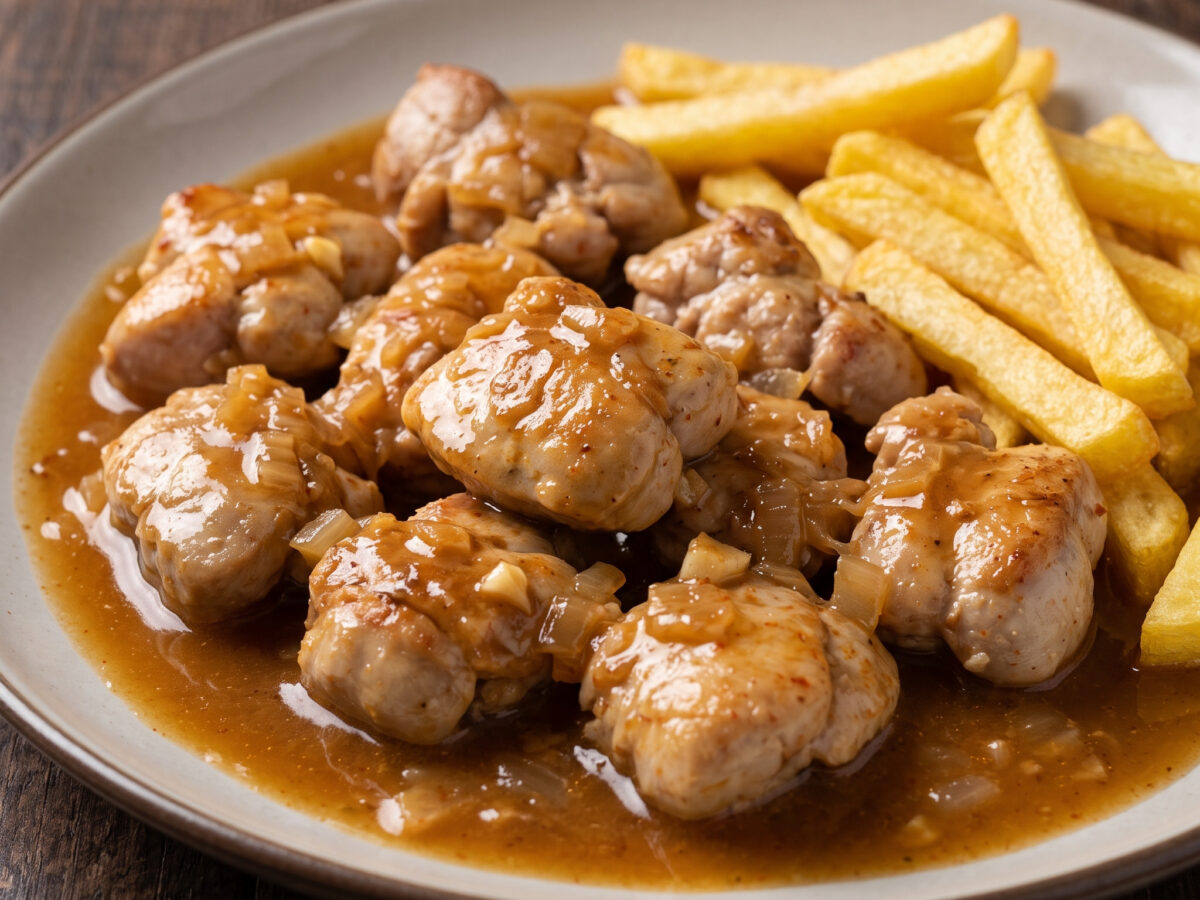 Mollejas de ternera al amontillado