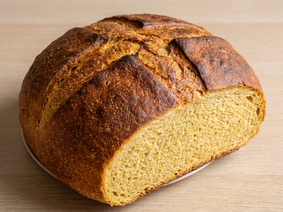Kantabrisches Maisbrot mit rustikaler Kruste