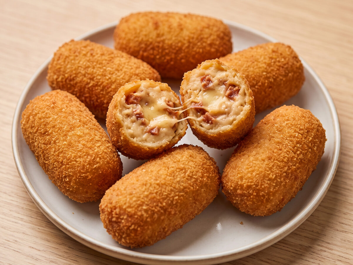 Knusprige Croquetas mit txistorra und Queso Roncal