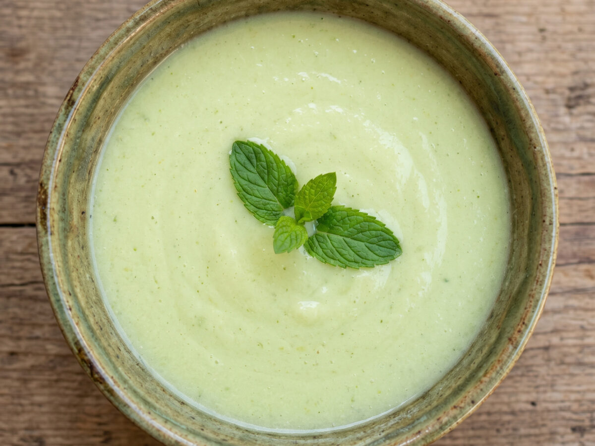 Kühle Suppe mit Alficoz