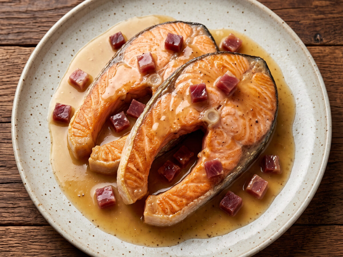 Lachs mit Sidra und Serranoschinken