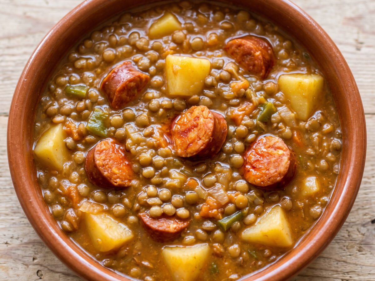 Lentejas con chorizo – spanischer Linseneintopf