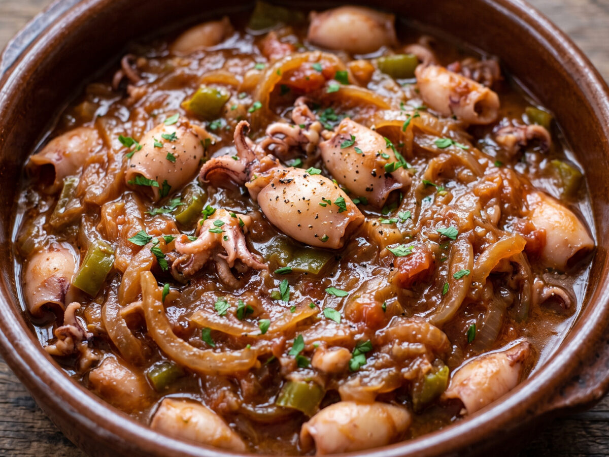 Maganos encebollados – Calamari auf kantabrische Art