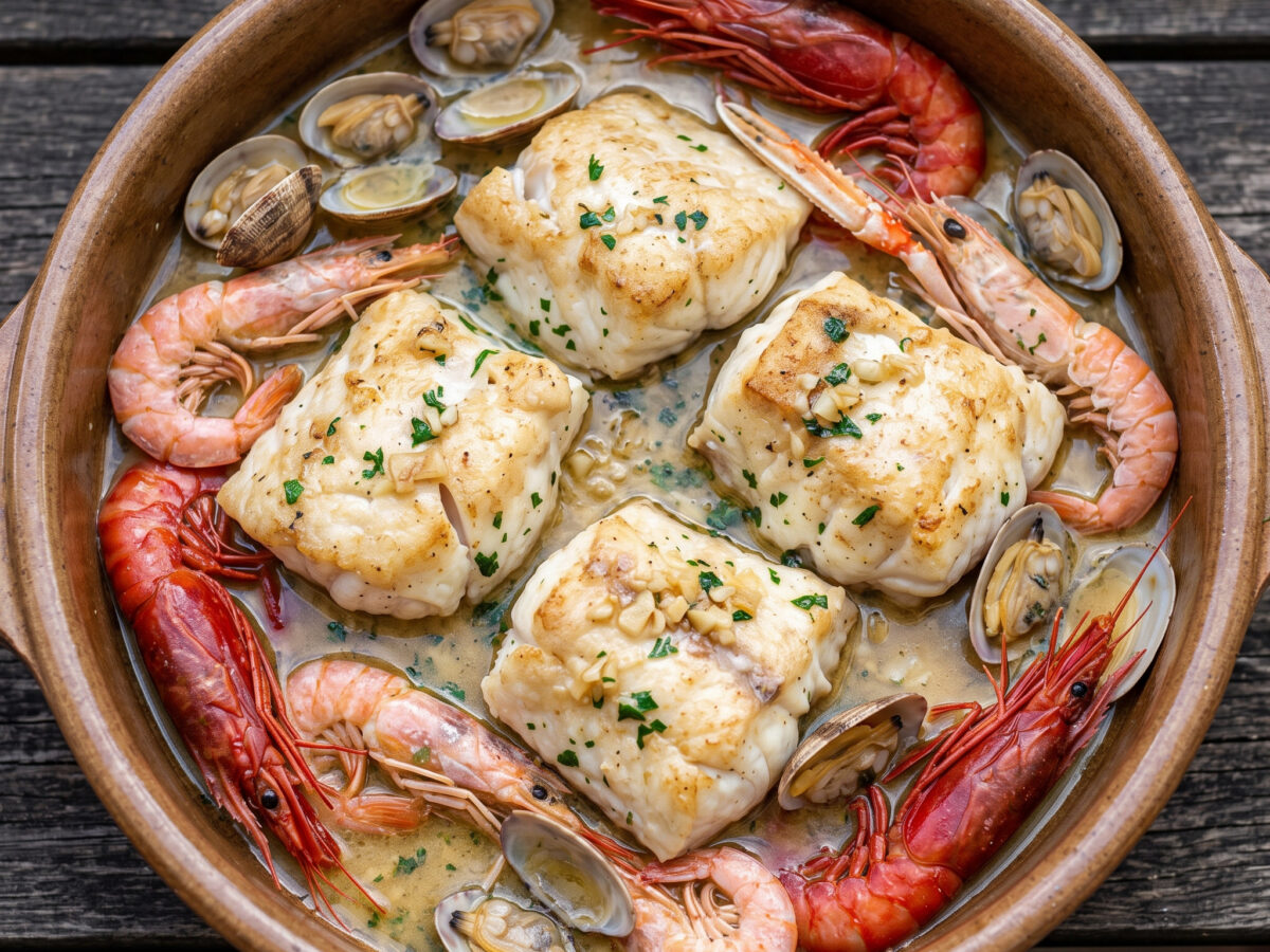Merluza con marisco aus der Comunidad de Madrid