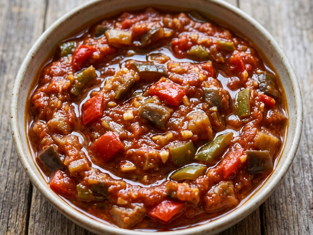 Tomaten und Paprika, langsam auf den Punkt gebracht
