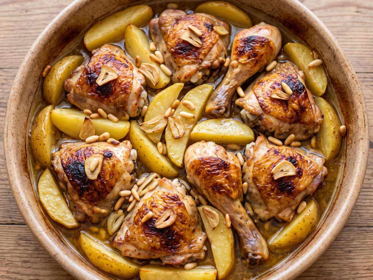 Asado de pollo murciano