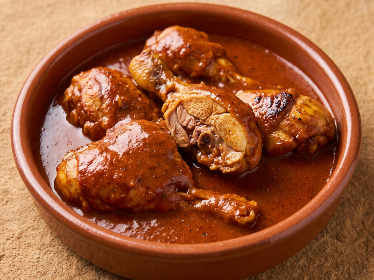 Pollo al batzoki – baskisches Hühnergericht mit kräftiger Sauce