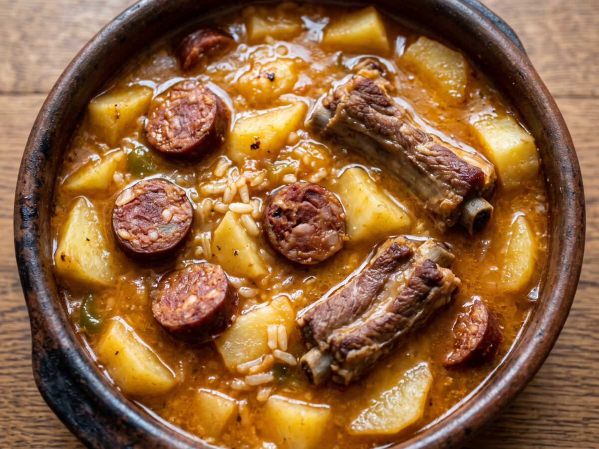 Rancho aragonés mit Longaniza und Schweinerippchen