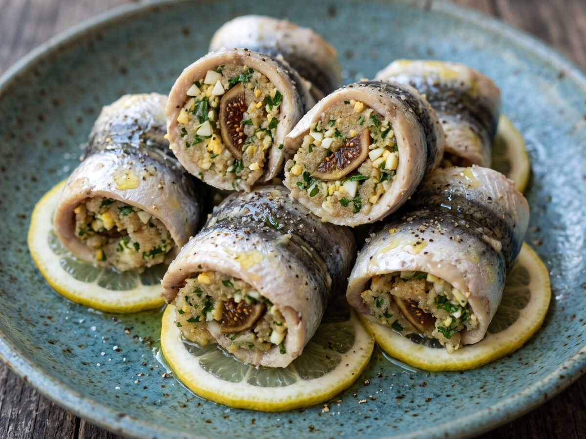 Rollitos de sardinas con brevas aus der Comunitat Valenciana