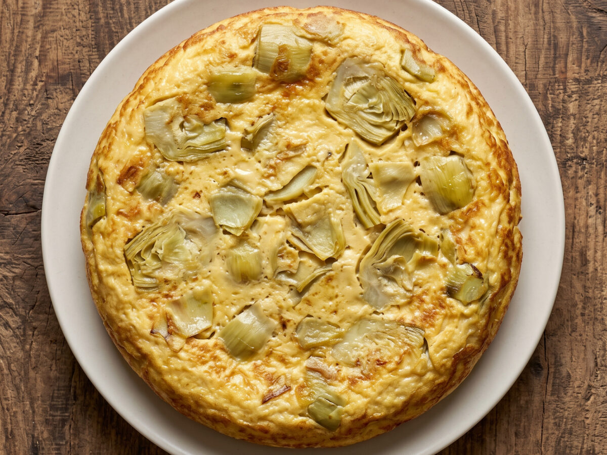 Tortilla de alcachofas aus der Comunitat Valenciana