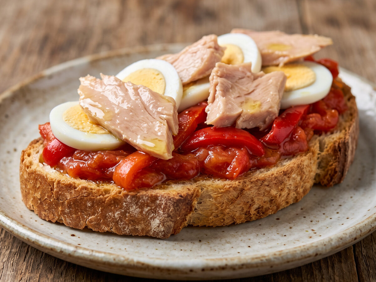 Tosta de asadillo manchego mit Ventresca