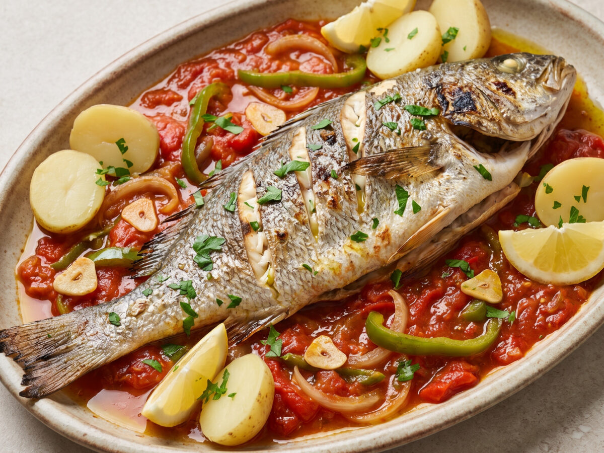 Urta a la roteña – andalusischer Fisch aus dem Ofen